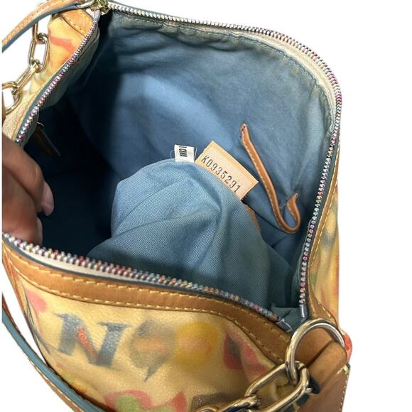 Dooney & Bourke Vintage Rare Large Graffiti Chain Purse - Picture 8 of 8